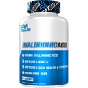 Evlution Vegan Dietary Hyaluronique Acid Supplément Nutrition 200mg Hyaluronique Acid Capsules Supplément à la peau sèche pour les femmes et les hommes pour la peau dérangée ou endommagée - Haute puissance Biodisponible Formule non OGM