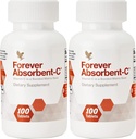 Forever Living - Absorbent-C - Orange, Honig Flavor mit Haferbran - Vitamin C für Immununterstützung und Hautgesundheit - 100 Kautabletten (Pack von 2)