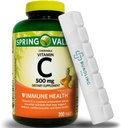 Vitamin C 500mg, Kautabletten, Nahrungsergänzung, 200 Count (inklusive Bonus Pill Organizer) - 1 Pack
