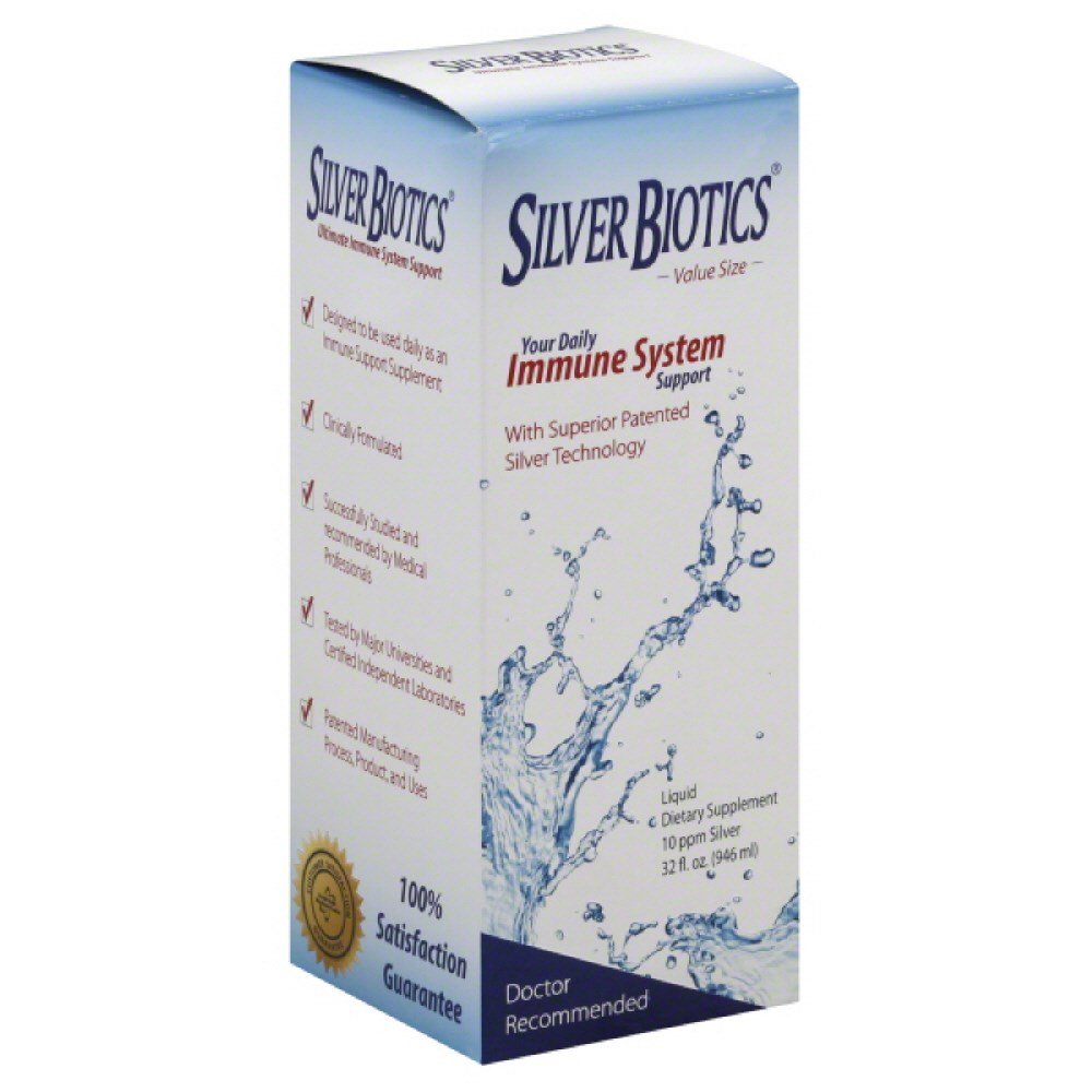 Silver Biotics Advanced Silver Technology, SilverSol Ag4O4 10 PPM Immununterstützung | Bio-Hacking Immun Building Natural Support | 32 Fl Oz