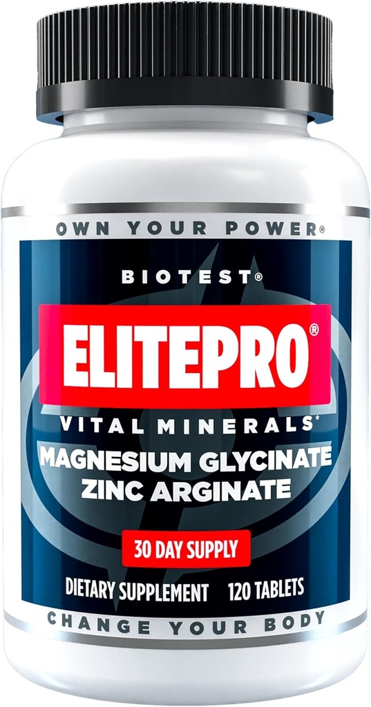 Biotest ElitePro Magnesium-Zinc 430mg x 30 Servierungen - Albion Verifizierte Chelate