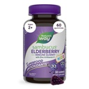 Nature's Way Sambucus Elderberry Immune Gummis für Kinder, Immun Support Gummis*, mit Black Elderberry Extract, Vitamin C und Zink, 60 Gummis (Packaging May Vary)