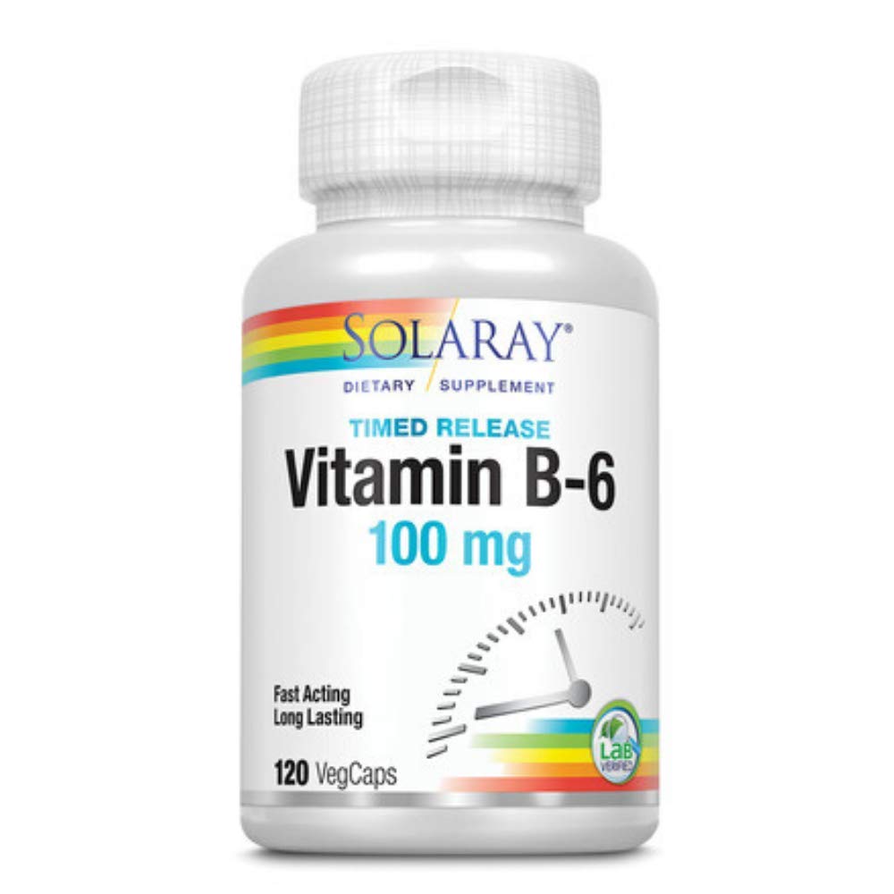 SOLARAY B-6 Supplément TSTR, 100mg