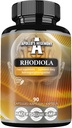APOLLO'S HEGEMONY Rhodiola Rosea 500 mg pro Kapsel - 90 Vegan Kapseln - Extrakt Standardisiert zu 3% Salidroside - Energie und Stamina Booster - Diät-Ergänzung