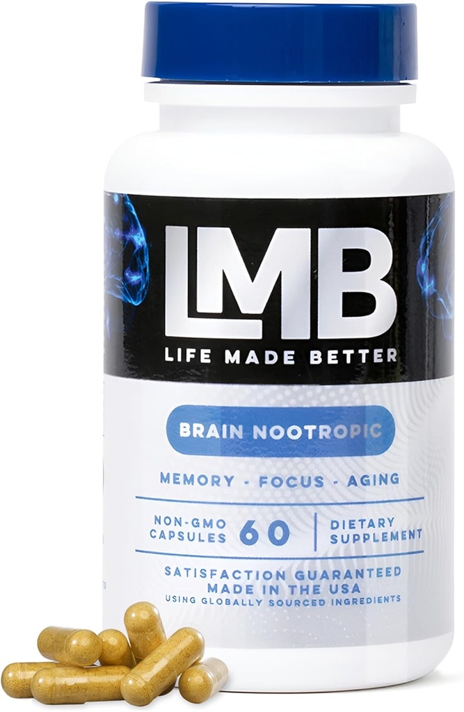 Fast-Acting Nootropics Brain-Supplement für Speicher - Verbessern Sie kognitive Funktion und Psychische Klarheit mit unserer leistungsstarken Gehirn-Memory-Ergänzung - Verbessert Mental Fokus, Gedächtnis und Konzentration