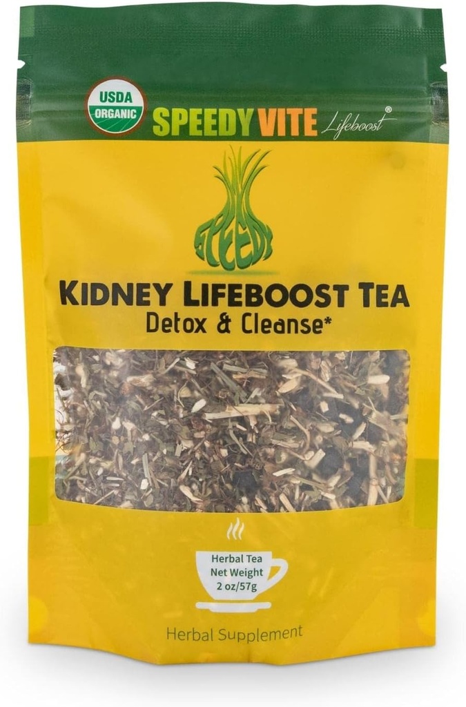 Kidney Bladder LifeBoost Tea Herbal Supplement - USDA Organic Cleanses & Supports Urinary Tract Health - Marshmallow Root Dandelion Leaf Goldenrod Juniper Hydrangea +More Natural Detox