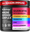 Quercetin mit Bromelain - Premium Quercetin Kapseln für Immununterstützung und Atmungspflege* - Grüner Tee Zink Magnesium Vitamin D Vitamin C Vitamin E Turmeric Ginger Selenium Calcium - 60 Kapseln