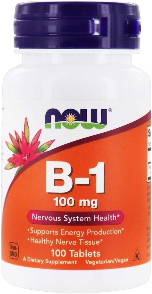 Jetzt Lebensmittel Vitamin B-1 (Thiamin), 100 Tabletten / 100mg (Pack von 2)