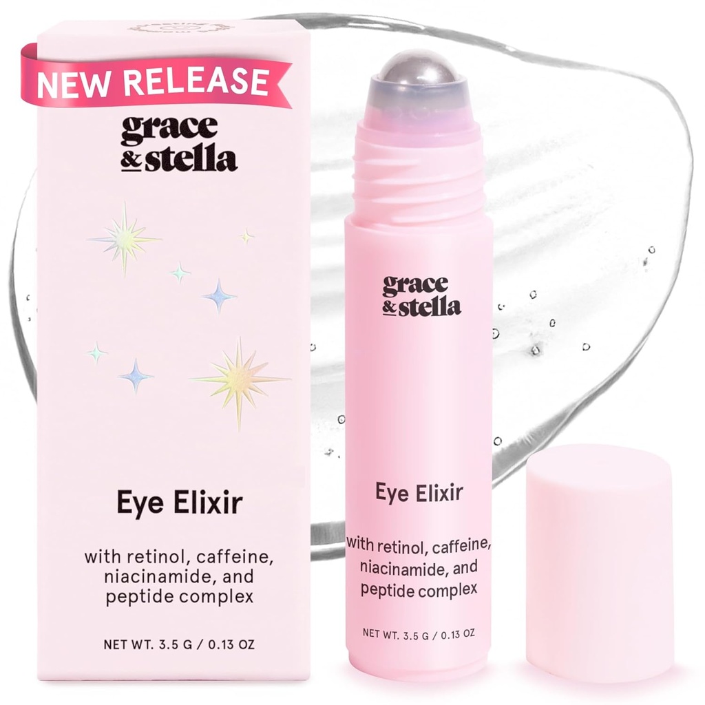 anmut & stella Under Eye Serum - Retinol & Caffeine Eye Serum für Puffiness, Dark Circles, Falten - Vegan Hautpflege