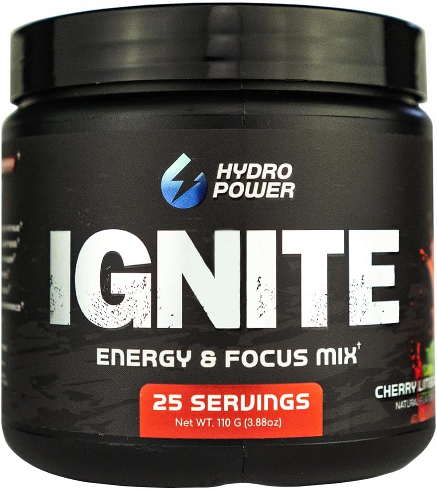 Hydro Power Zünden Energie & Fokus Mix | Kirsch Limeade - 25 Portionen Pulver