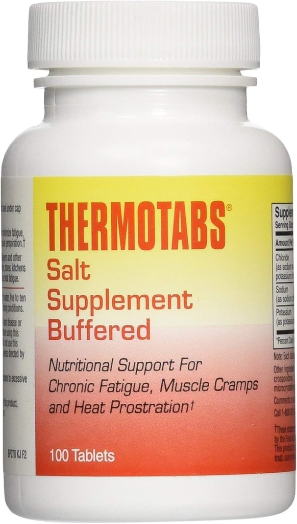 Thermotabs Salt Supplement, tamponné, 100 comprimés - Acheter des paquets et économiser (paquet de 3)