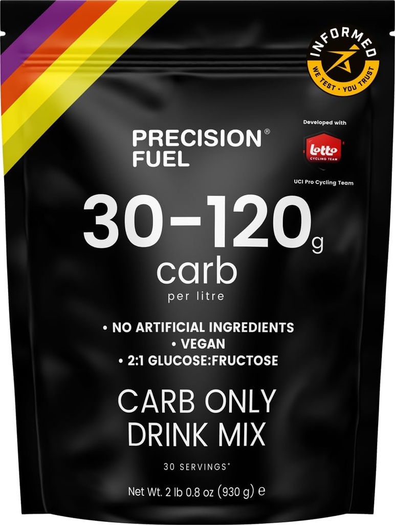 Precision Fuel PF Carb Only Drink Mix - Hohes Kohlenhydratpulver für Energie, Vegan, 120g Carbs pro Liter - Mild Citrus Flavor (1-Pack)
