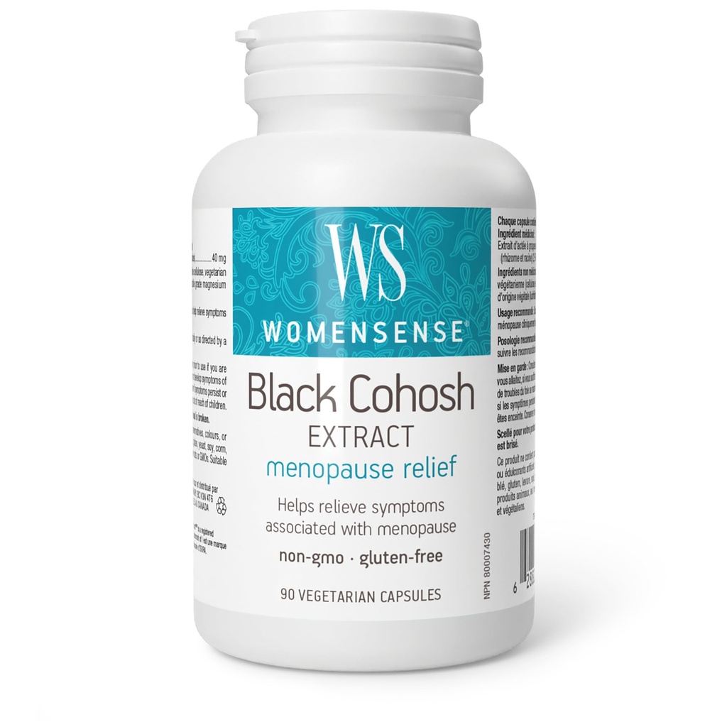 Natürliche Faktoren - WomenSense Damen schwarz Cohosh Extrakt 40mg, Menopausal Symptome Unterstützung, 90 Vegetarische Kapseln