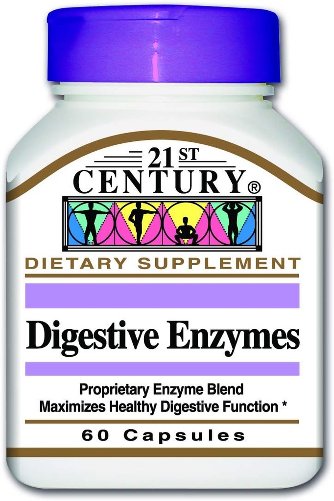 Capsules d'enzymes digestives du XXIe siècle, 60 Nombre (paquet de 2)