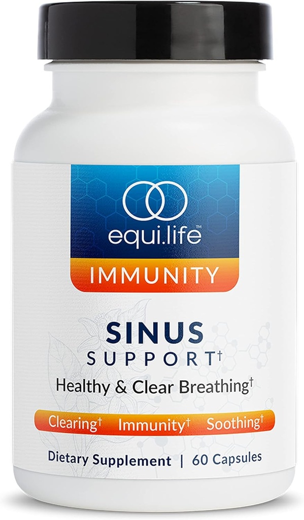 Equilife Sinus Support Supplement mit Berberine, NAC, Licorice Root und Antioxidant Rich Herbal Blend, Plant Based Formula for Seasonal Balance, Gluten Free, Soy & Dairy Free, 20 Portionen