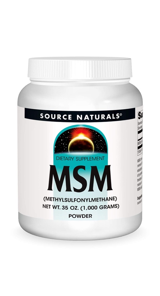 Source Naturals MSM (méthylsulfonylméthane) Net WT. 35 Ounce (1 000 grammes) - Poudre