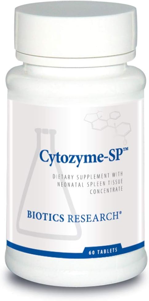 Biotics Research Cytozyme SP Neonatal Spleen, unterstützt gesunde Eisen- und Bilirubin-Level, bietet Immununterstützung, unterstützt Spleen-Funktion, SOD, Katalase, Potent Antioxidant Aktivität 60 Tabletten