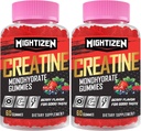 Kreatin für Herren & Frauen Kreatin Monohydrate, Kreatin Monohydrate pro Servieren mit Taurine & Vitamin B12, PreWorkout für Max Strength, Energy & Endurance - 2 Pack