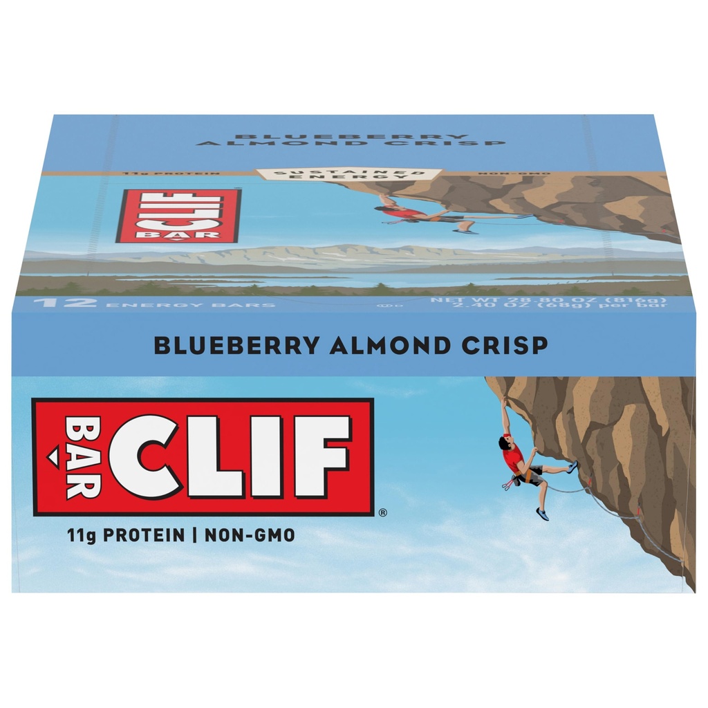 CLIF BARS - Barres d'énergie - Blueberry Crisp - (2.4 Barres de protéines d'Once, 12 Nombre)