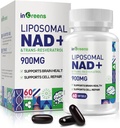 900 mg Liposomal NAD+ Ergänzung mit Trans Resveratrol 300 mg, Ersetzt NMN, Überlegene Absorption, True NAD Plus Ergänzung für DNA Reparatur und Boost NAD+, Aging Defense, Energie, Langlebigkeit, 60 Softgels