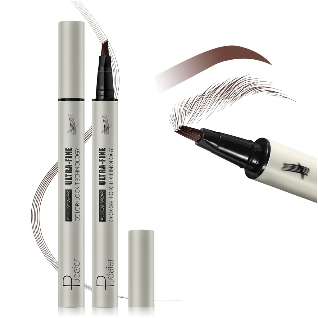 Microblading Augenbrauen Pencil, Liquid Magical Multi-Tip Augenbrauen Stifte für Frauen, Wasserdichte Augenbrauen Pen für natürliche Brow, Lang anhaltende Brows Makeup Pen