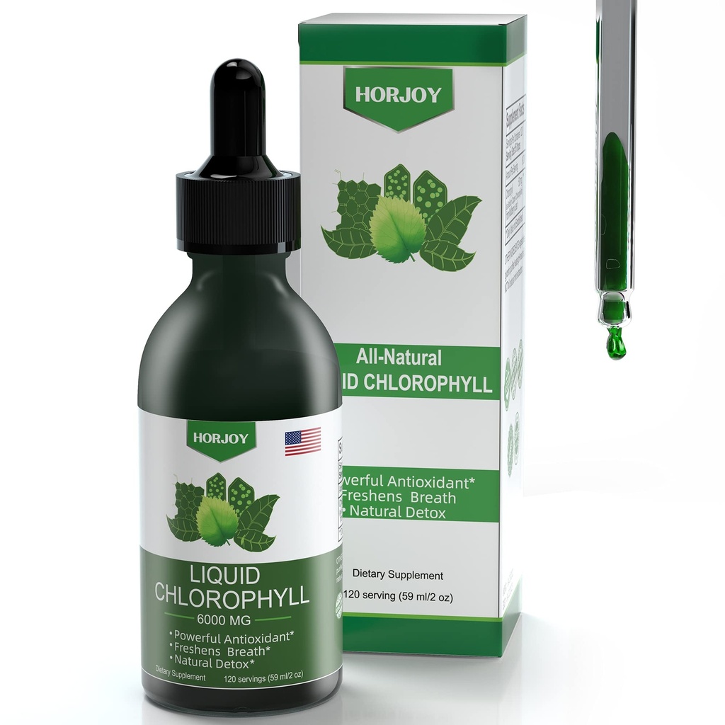 Chlorophyll Liquid Drops - 100% natürliche Energie Booster und Immununterstützung - inneres Deodorant und Detox - Höhenverminderung - schnelle Absorption, Vegan & Non-GMO - 120 Portionen (Pack von 1)