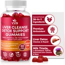 VVNaturals Sugar-Free 26-in-1 Liver Cleanse Detox & Repair Fatty Liver Formula Gummies; 3000mg Mischung aus Glutathione, Silymarin Milk Thistle, Choline, TUDCA | Liver Detox Gummies - 60 Vegan Ct