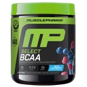 MusclePharm Essentials BCAA Powder, Pre & Post Workout Recovery Drink, soutient la récupération des muscles et la production d'énergie, supplément d'acides aminés essentiels, 30 portions, Blue Raspberry Flavor