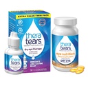 TheraTears 1200mg Omega 3 supplément pour la nutrition des yeux, et VIT E, 90 Compte gouttes oculaires pour les yeux secs, Twin Pack, 30mL 1 Fl oz Chacun (emballage mai Vary)