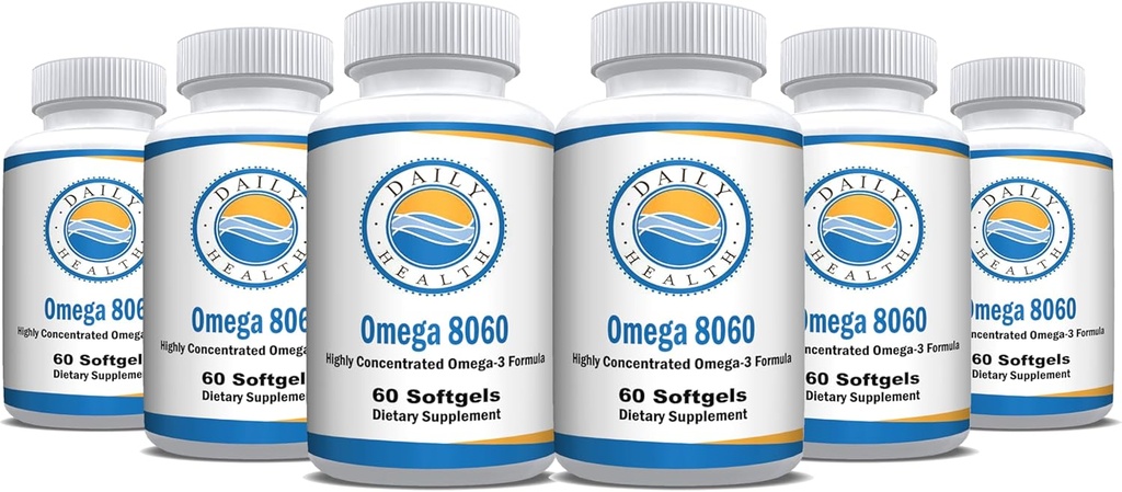 Omega 8060 2400mg Omega 3 Fish Oil Joint Health Supplement 60 softgel - 6 Monate Versorgung - 6pk
