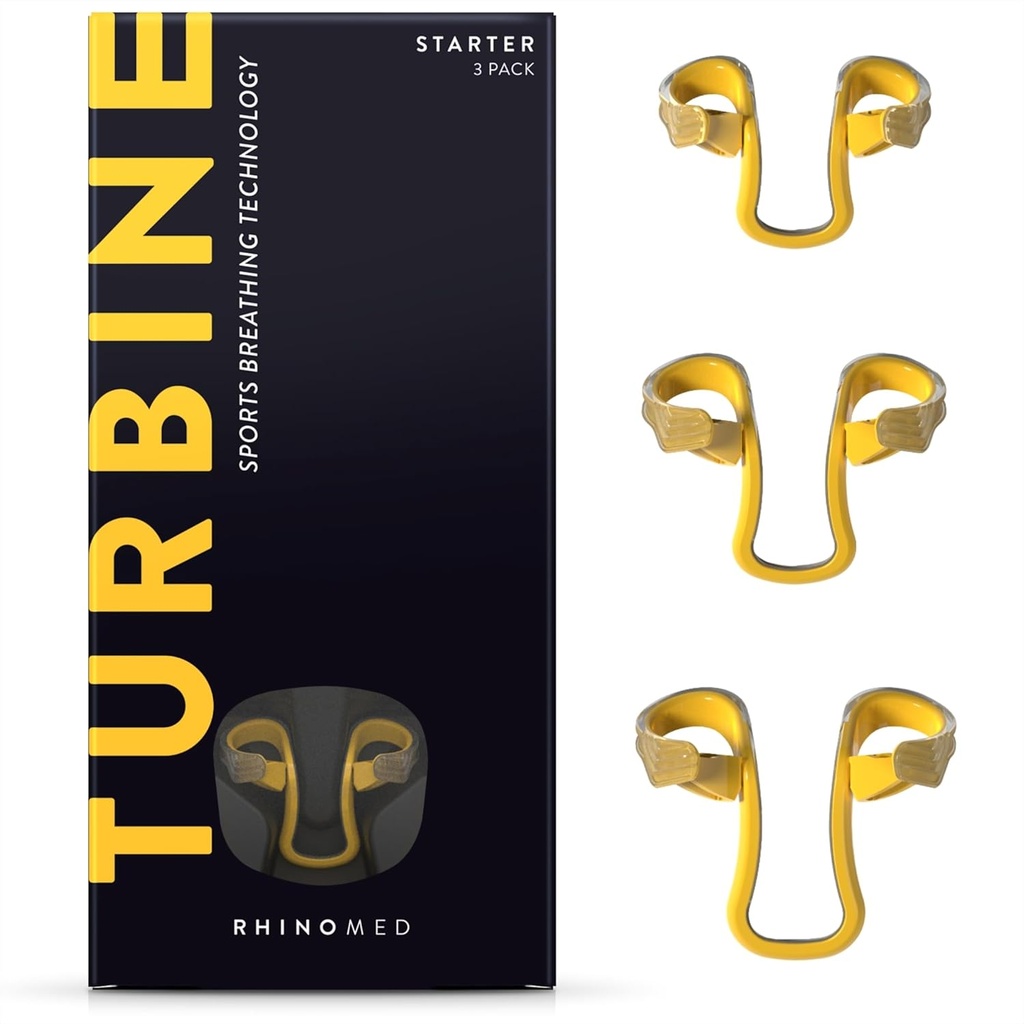 Turbine Nasal Dilator für Athleten - Paket von 3 Turbinen Dilatoren für Athletisches Training entwickelt - Erhöhen Sie den Luftstrom zu Lunge um 38% während Übung, Sporttraining, Radfahren & Laufen