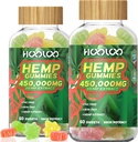 Hanfgummis 450.000mg für Deep Sound Bedtime Support und Discomfort Relief, Fruchtiger Hanf Gummy Infused Omega 3, Vitamine, Made in USA