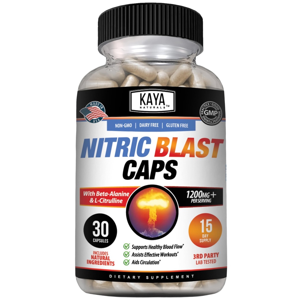 Kaya Naturals - Supplément à base de plantes naturelles à base de blast nitrique pour un maximum d'avantages pour la santé.