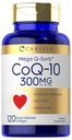 Carlyle CoQ10 300mg=120 Softgels=Méga Q-Sorbe Coenzyme Q-10= avec extrait de poivre noir=Non-OGM, supplément sans gluten
