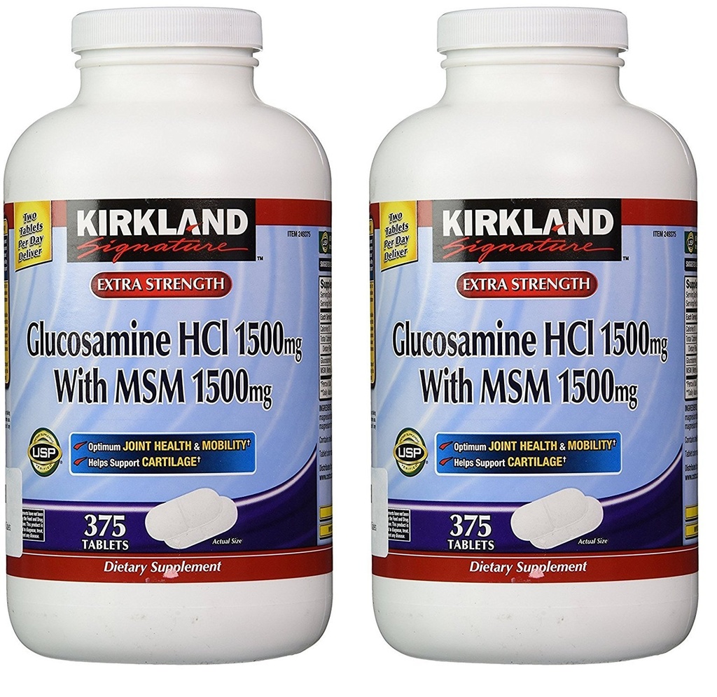 Kirkland Signature Glucosamin mit MSM, 375 Tabletten (2 Packung)