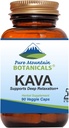 Pure Mountain Botanicals Kava Kava Capsules - 90 Kosher Vegan Caps mit 400mg Wild Vanuatu Kava Root Extract