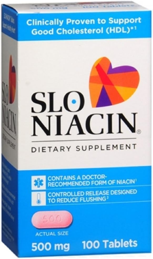Slo-Niacin 500 mg Tabletten 100 Tabletten (Pack von 3)