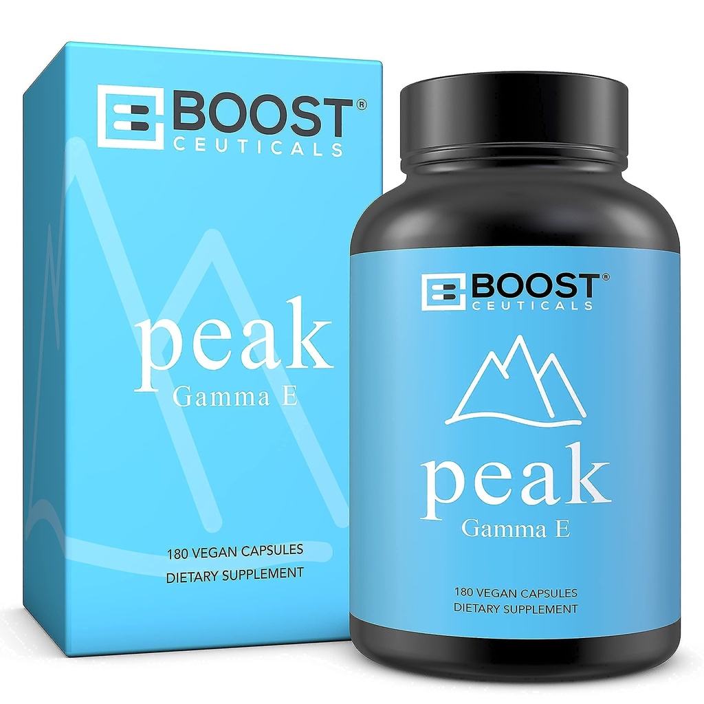 BoostCeuticals Popular Together Vitamin e 400 IU Gamma E Mixed Tocopherols CoQ10 200mg 270 Vegan Bundle No Additives Non-GMO Gluten Free Pure Natural Vitamin e Co Q 10 Supplement Bioperine Kapseln
