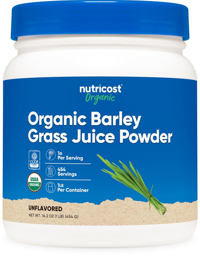 Poudre de jus d'orge biologique Nutricost (1 LB) (non aromatisée)