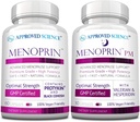 Wissenschaft Menoprin - Menopause Support - Protykin, Black Cohosh - 1 Flasche Menoprin Tag + 1 Flasche Menoprin PM - Vegan