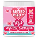 Better Booty Glute Scoop, Kreatin für Frauen Kreatin + L’Glutamin Aminosäure, Perfect Drink Mix Supplement, Unflavored (300 Gramm, 30 Portionen)