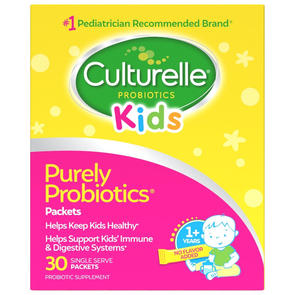 Culturelle Kids Daily Probiotic Packets for Kids, (Ages 3+) - 30 Count - Von der 1 Pediatrician-Recommended Brand – Flavorless Daily Probiotics for Digestive Health & Immun Support