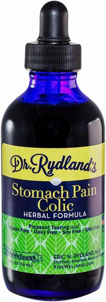 Dr. Rydlands Kräuter-Ergänzung | Erstellt von KidsWellness | Great for Infants to Adults | Stomach & Colic | Relieves Indigestion, Stomach Pain, Gas, Bloating und Colic Symptoms | 4 Ounce Bottle