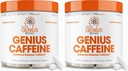 Genius Koffein Pillen 100mg, Extended-Release Microencapsulated Koffein Pillen - All-Natural Non-Crash Sustained Energy, Focus & Concentration Supplement - Nootropic Brain Booster - 100 Kapseln
