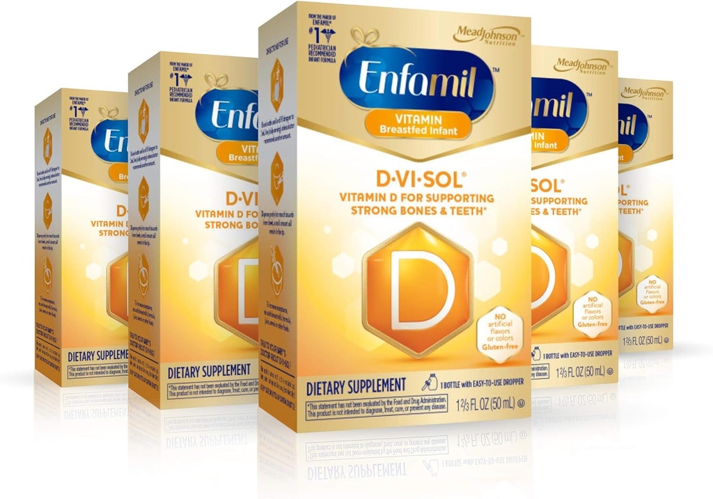 Enfamil D-Vi-Sol Vitamin D Supplement Tropfen 50 ml (Packs von 5)