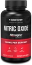 Jacked Factory Essentials Nitric Oxide Booster - Patented Bonded L-Arginin Silicate 1500mg Pre Workout Ergänzung für Muskelwachstum, Pumpen, Vascularity und Energie - 90 Veggie Pillen