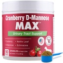 Cranberry D Mannose MAX- Dog Urinary Tract (UT) Health, Bladder und Kidney Support Supplement - UTI Bladder Control for Dogs-Granules (90 Doses)
