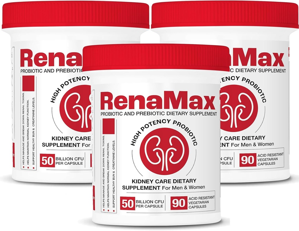 Capsule Kidney Restores & Kidney Care Supplement - Probiotic & Prebiotic Supplement zur Unterstützung normaler Nierenfunktion - 50 Billion CFU pro Kapsel - Made in U.S.A (270 Caps (3 Pack))