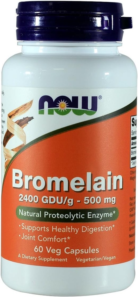 Bromelain 2400 GDU, 500mg, 60 capsules (paquet de 2)