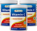 Best Naturals 100% Pure Vitamin C Powder Non-GMO 1 lb (454 Grams) Powder (Also Called Ascorbic Acid) (1 LB (Pack of 3))